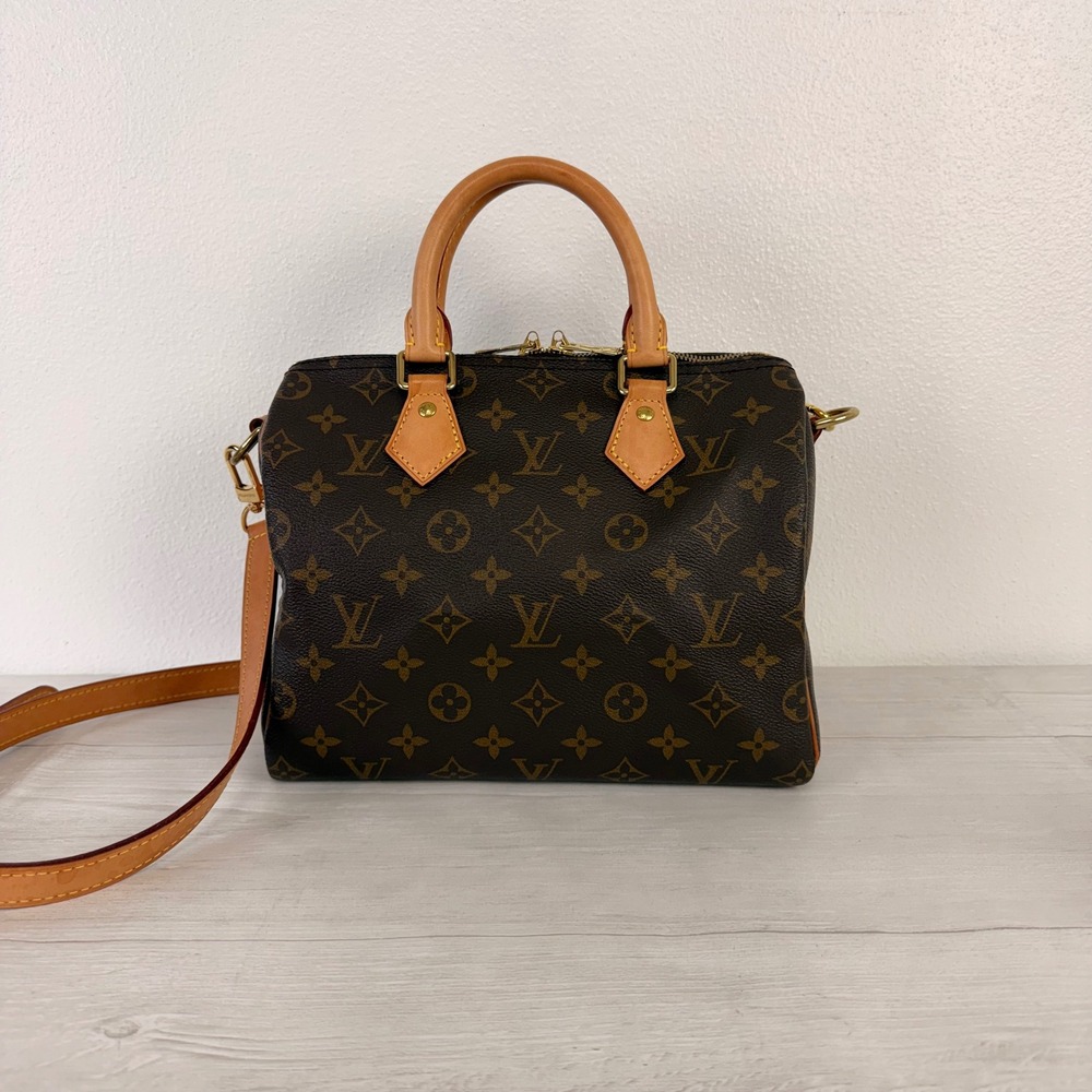 Louis Vuitton Speedy Bandouliere 25 Brown Monogram Shoulder Crossbody Bag